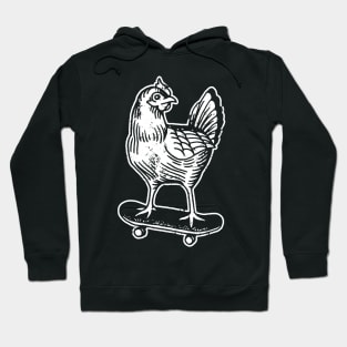 Skateboarding Chicken On A Skateboard Hoodie